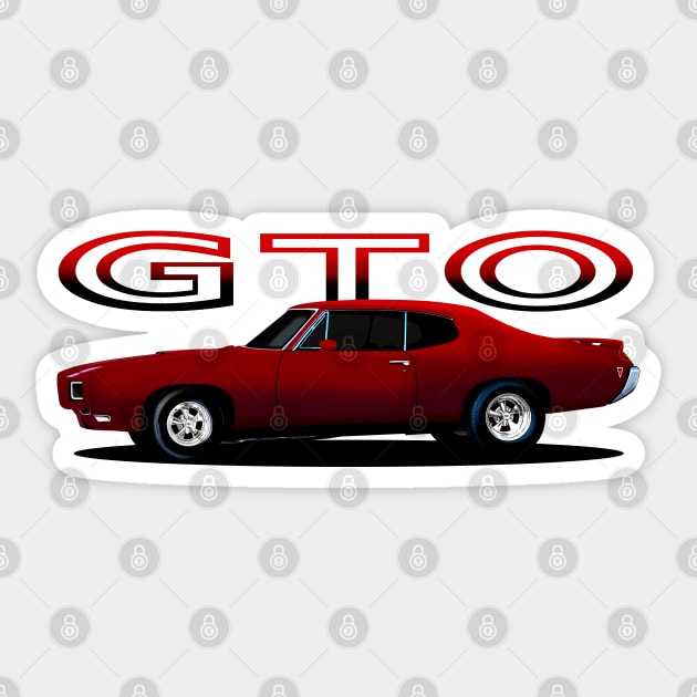 1968 Pontiac GTO Sticker by Chads